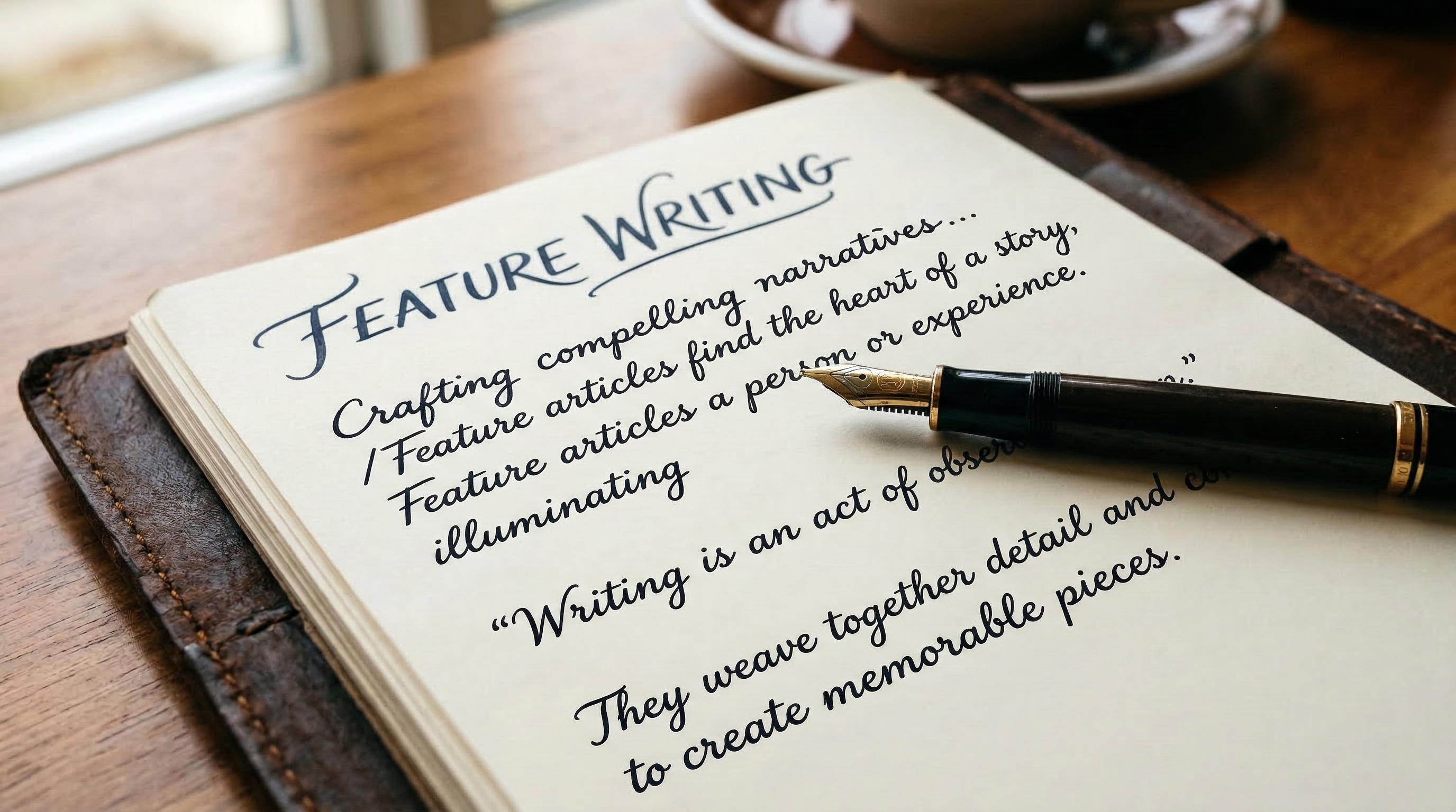 Feature writing visual.